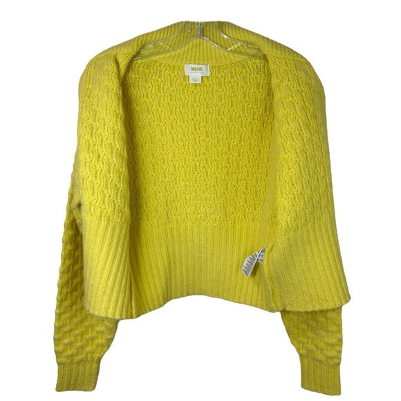 Maeve x Anthropologie - Women’s Wool Textured Cardigan, in Butter Yellow Small - Picture 6 of 17